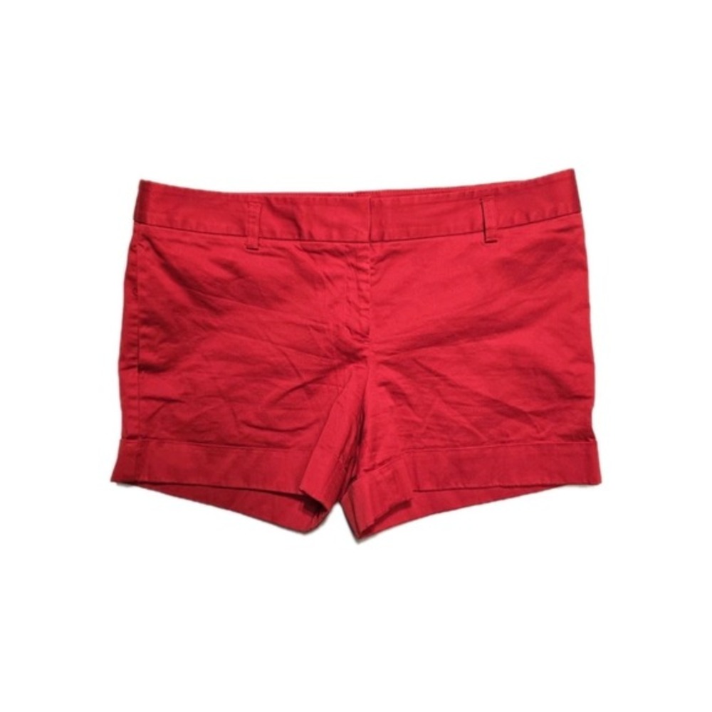 Express Women's Chino Shorts 12 Red Cuffed‎